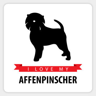 I Love My Affenpinscher Sticker